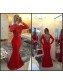 Red Long Sleeves Lace Mermaid Prom Dresses Evening Gowns 99602207 Red Long Sleeves Lace Mermaid Prom Dresses Evening Gowns 99602207