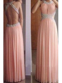 Sheath/Column Beaded Long Pink Prom Dresses Evening Gowns 99602231