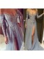 Grey Lace Long Sleeves Off-the-Shoulder Split Long Prom Dresses Evening Gowns 99602235 Grey Lace Long Sleeves Off-the-Shoulder Split Long Prom Dresses Evening Gowns 99602235