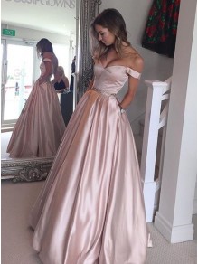 Ball Gown Off-the-Shoulder Beaded Prom Dresses Party Evening Gowns 99602250