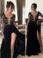 Long Black Lace Chiffon Prom Dresses Party Evening Gowns 99602257 Long Black Lace Chiffon Prom Dresses Party Evening Gowns 99602257