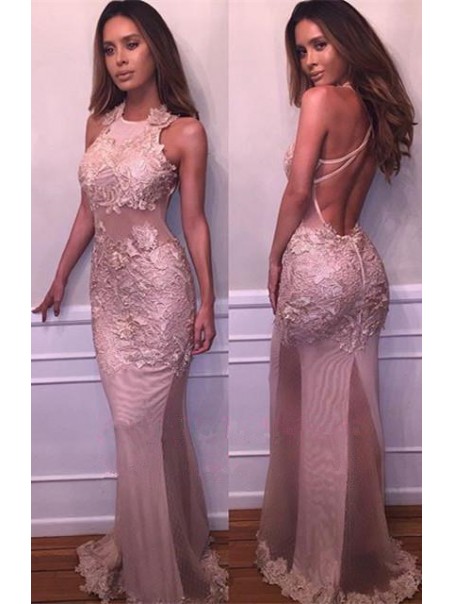 Backless Lace Long Prom Dresses Party Evening Gowns 99602259