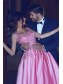 Ball Gown Lace Long Pink Prom Dresses Party Evening Gowns 99602260