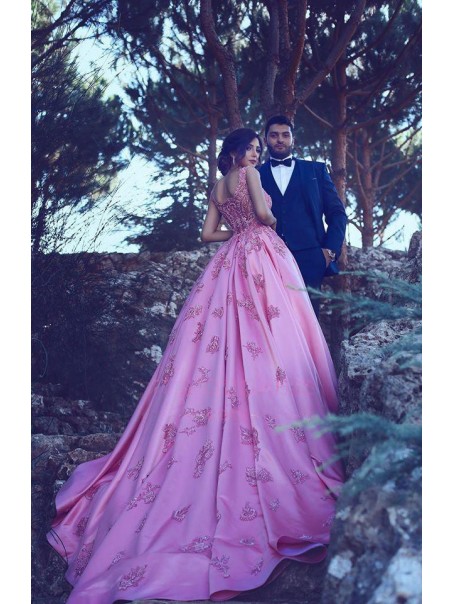 Ball Gown Lace Long Pink Prom Dresses Party Evening Gowns 99602260 Ball Gown Lace Long Pink Prom Dresses Party Evening Gowns 99602260