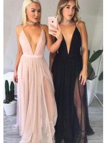 Sexy Low V-Neck Long Prom Dresses Party Evening Gowns 99602275
