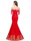 Mermaid Off-the-Shoulder Long Red Lace Prom Dresses Party Evening Gowns 99602283 Mermaid Off-the-Shoulder Long Red Lace Prom Dresses Party Evening Gowns 99602283