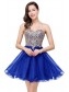 A-Line Sweetheart Gold Lace Appliques Short Prom Dresses Party Evening Gowns 99602284