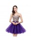 A-Line Sweetheart Gold Lace Appliques Short Prom Dresses Party Evening Gowns 99602284
