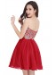 A-Line Sweetheart Gold Lace Appliques Short Purple Prom Dresses Party Evening Gowns 99602285