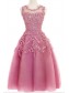 A-Line Illusion Neckline Lace Short Prom Dresses Party Evening Gowns 99602286 A-Line Illusion Neckline Lace Short Prom Dresses Party Evening Gowns 99602286