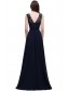 A-Line Lace Chiffon Long Navy Prom Dresses Party Evening Gowns 99602288