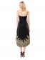High Low Sweetheart Short Black Gold Lace Appliques Prom Dresses Party Evening Gowns 99602291