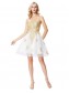 Short White Gold Lace Appliques Prom Dresses Party Evening Gowns 99602292 Short White Gold Lace Appliques Prom Dresses Party Evening Gowns 99602292