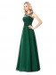 A-Line Illusion Neckline Lace Chiffon Prom Dresses Party Evening Gowns 99602294