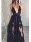 Sexy V-Neck Long Black Lace Prom Dresses Party Evening Gowns 99602298