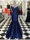 Mermaid Off-the-Shoulder V-Neck Long Blue Prom Dresses Party Evening Gowns 99602304 Mermaid Off-the-Shoulder V-Neck Long Blue Prom Dresses Party Evening Gowns 99602304