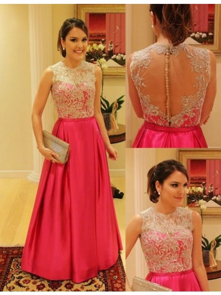 A-Line Jewel Neckline Prom Dresses Party Evening Gowns 99602330 A-Line Jewel Neckline Prom Dresses Party Evening Gowns 99602330