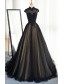 Long Black Lace Tulle Prom Dresses Party Evening Gowns 99602371