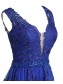 A-Line Long Blue Beaded Lace Prom Dresses Party Evening Gowns 99602372