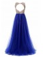 A-Line Long Blue Beaded Sequins Tulle Prom Dresses Party Evening Gowns 99602381