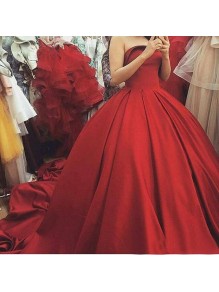 Ball Gown Strapless Long Red Prom Dresses Party Evening Gowns 99602397 Ball Gown Strapless Long Red Prom Dresses Party Evening Gowns 99602397