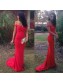 Long Red Mermaid Off-the-Shoulder Prom Dresses Party Evening Gowns 99602418
