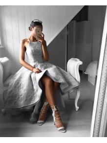 High Low Lace Spaghetti Straps Prom Dresses Party Evening Gowns 99602433