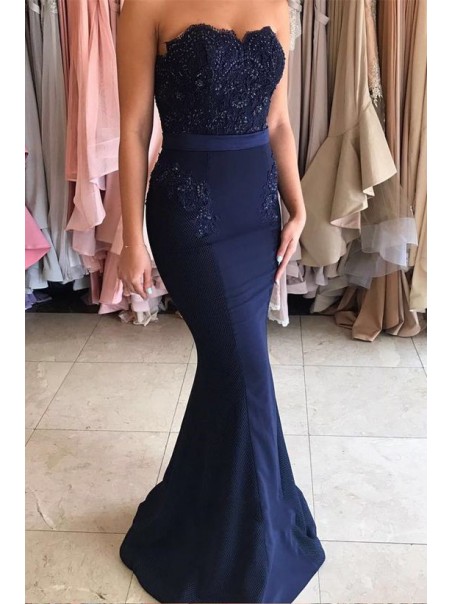 Long Blue Beaded Lace Mermaid Prom Dresses Party Evening Gowns 99602445 Long Blue Beaded Lace Mermaid Prom Dresses Party Evening Gowns 99602445
