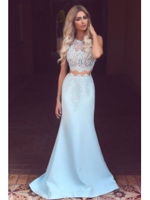 Mermaid Lace Two Pieces Prom Dresses Party Evening Gowns 99602447