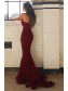 Long Mermaid Lace Burgundy Prom Dresses Party Evening Gowns 99602488 Long Mermaid Lace Burgundy Prom Dresses Party Evening Gowns 99602488
