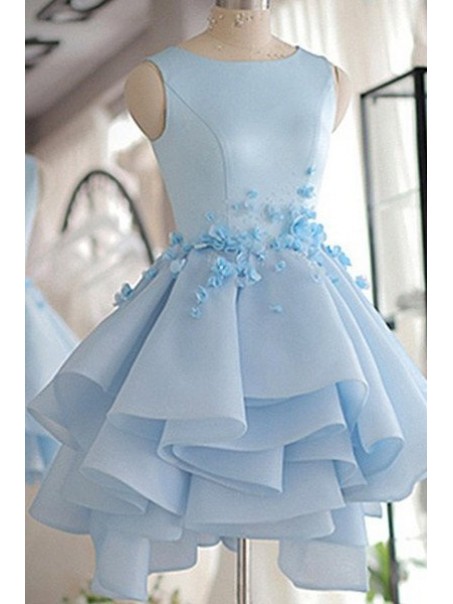 Light Blue Short Prom Homecoming Dresses Party Evening Gowns 99602491