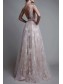 Sexy Low V-Neck Lace Tulle Long Prom Dresses Left Picture 99602493