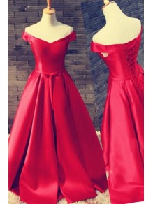 Long Red Off-the-Shoulder Prom Dresses Party Evening Gowns 99602500 Long Red Off-the-Shoulder Prom Dresses Party Evening Gowns 99602500