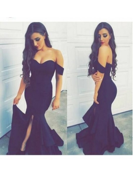 Mermaid Off-the-Shoulder Long Prom Dresses Party Evening Gowns 99602501