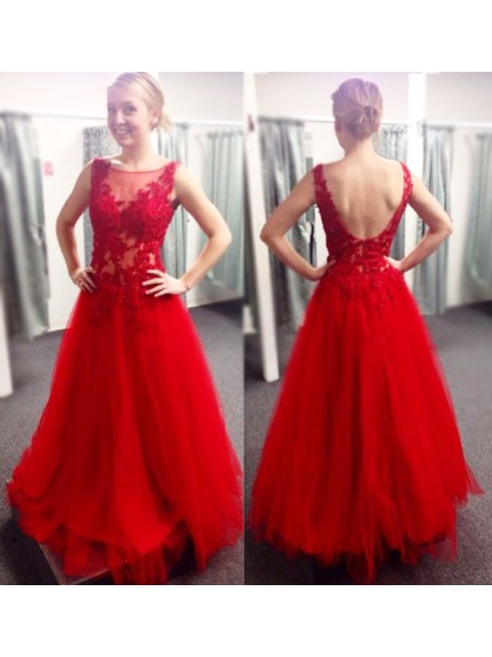 Long Red Lace and Tulle Prom Dresses Party Evening Gowns 99602508 Long Red Lace and Tulle Prom Dresses Party Evening Gowns 99602508
