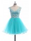 Short Blue Lace Tulle Homecoming Cocktail Prom Dresses Party Evening Gowns 99602529
