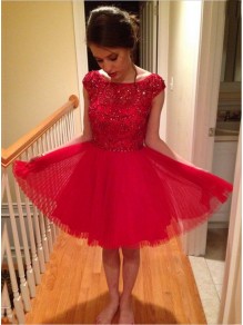 Short Red Beaded Homecoming Cocktail Prom Dresses 99602535 Short Red Beaded Homecoming Cocktail Prom Dresses 99602535