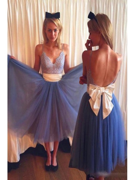 Lace and Tulle Spaghetti Straps Prom Dresses Party Evening Gowns 99602537 Lace and Tulle Spaghetti Straps Prom Dresses Party Evening Gowns 99602537