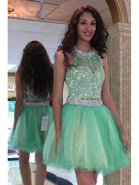 Beaded Lace Tulle Homecoming Cocktail Prom Dresses Party Evening Gowns 99602538