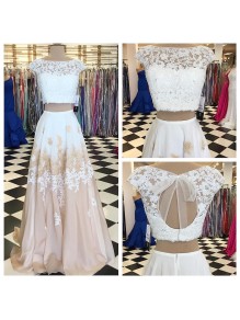 A-line Two Piece Long Floor Length Prom Dress with Open Back 99602557 A-line Two Piece Long Floor Length Prom Dress with Open Back 99602557