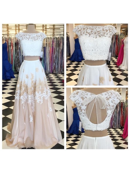 A-line Two Piece Long Floor Length Prom Dress with Open Back 99602557 A-line Two Piece Long Floor Length Prom Dress with Open Back 99602557