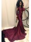 Sexy Mermaid Long Sleeves Prom Evening Dresses with Gold Lace Appliques 99602565 Sexy Mermaid Long Sleeves Prom Evening Dresses with Gold Lace Appliques 99602565
