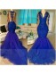 Long Blue V-Neck Mermaid Lace Prom Evening Dresses 99602576 Long Blue V-Neck Mermaid Lace Prom Evening Dresses 99602576