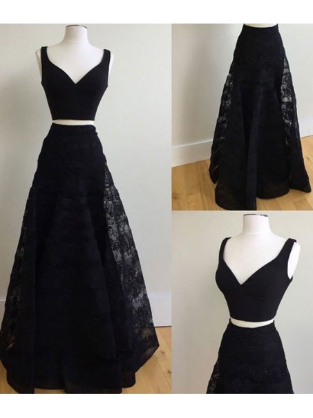 Two Pieces Lace Long Prom Evening Dresses 99602579 Two Pieces Lace Long Prom Evening Dresses 99602579