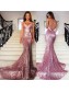 Mermaid Sequins Long Prom Evening Dresses 99602594