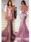 Mermaid Sequins Long Prom Evening Dresses 99602594