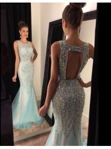 Mermaid Beaded Long Prom Evening Party Dresses 99602639 Mermaid Beaded Long Prom Evening Party Dresses 99602639