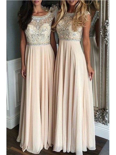 Beaded Chiffon Long Prom Evening Party Dresses 99602666