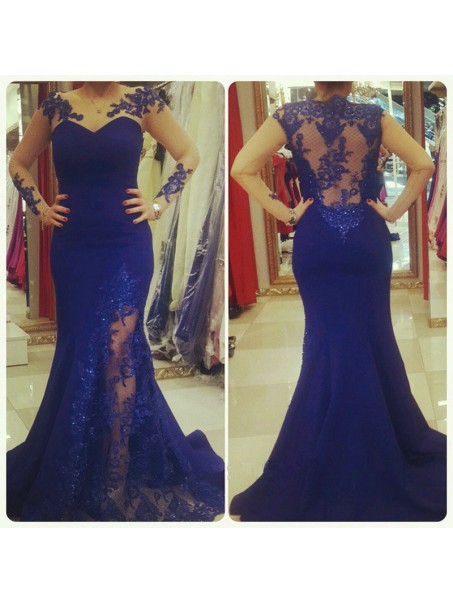 Mermaid Long Blue Lace Prom Evening Party Dresses 99602669 Mermaid Long Blue Lace Prom Evening Party Dresses 99602669