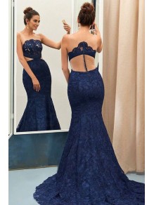 Mermaid Long Blue Lace Prom Evening Party Dresses 99602676 Mermaid Long Blue Lace Prom Evening Party Dresses 99602676